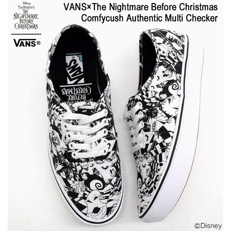 バンズ スニーカー VANS レディース & メンズ ナイトメアー ビフォア クリスマス コンフィクッシュ オーセンティック Multi Checker｜icefield｜02