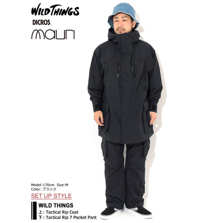 ワイルドシングス ジャケット WILD THINGS メンズ タクティカル リップ コート ( Tactical Rip Coat ビッグシルエット アウター WT21127AD )｜icefield｜04