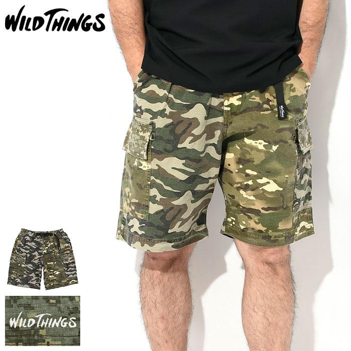 WILD THINGS ワイルドシングス ハーフパンツ メンズ カモ リップ WILD THINGS ワイルドシングス ハーフパンツ メンズ カモ リップ
