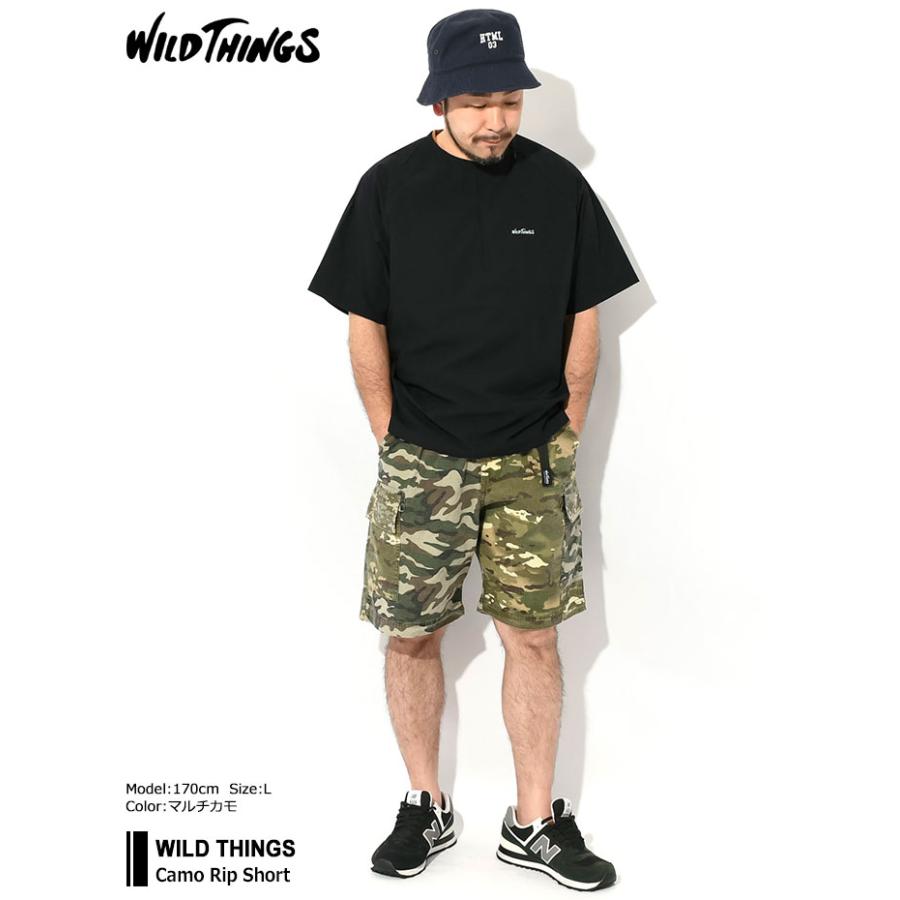 WILD THINGS ワイルドシングス ハーフパンツ メンズ カモ リップ WILD THINGS ワイルドシングス ハーフパンツ メンズ カモ リップ