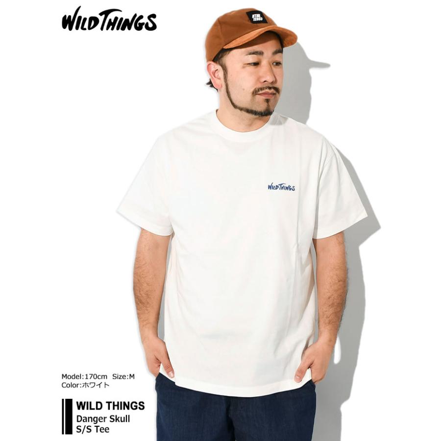 ワイルドシングス Tシャツ 半袖 WILD THINGS メンズ デンジャー スカル ( Danger Skull S/S Tee ビッグシルエット カットソー WT24044SK )[M便 1/1]｜icefield｜04