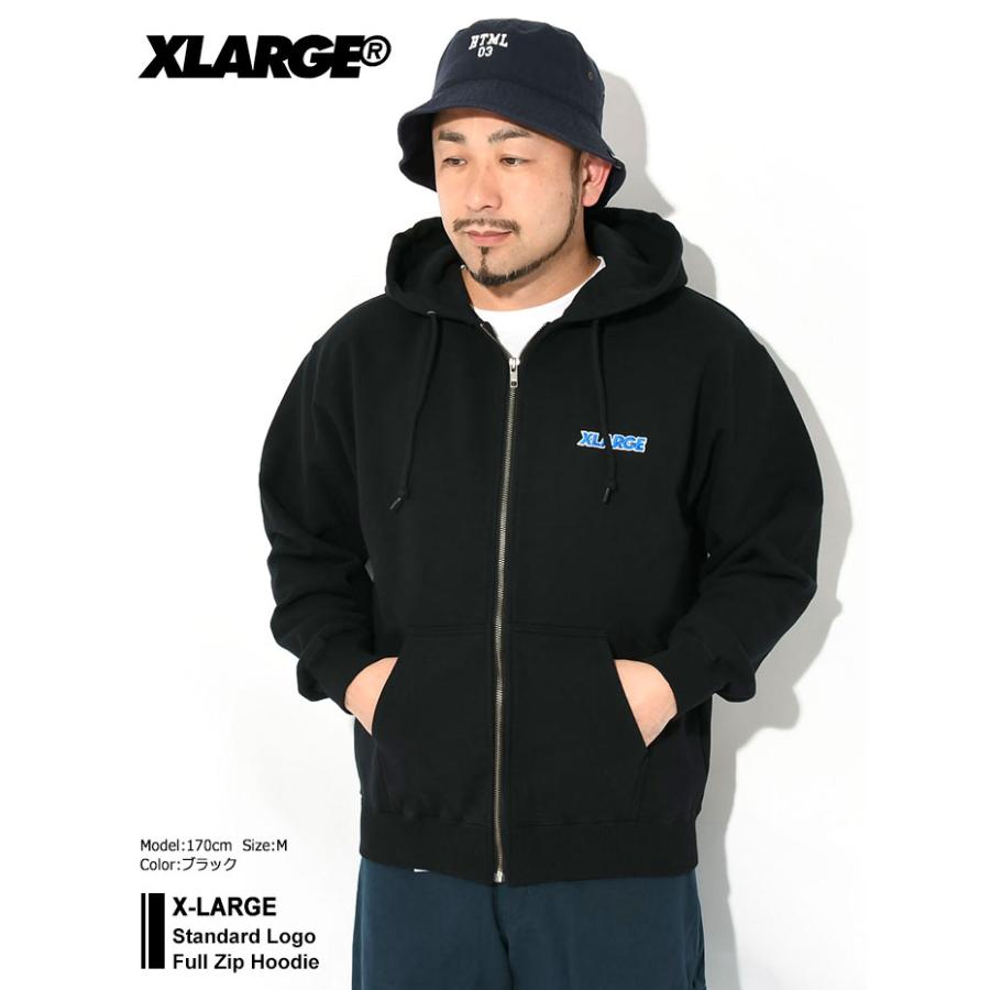 XLARGE ジップパーカー ネイビー XL XLARGE 「XLARGE」 ジップアップパーカー S ネイビー メンズ