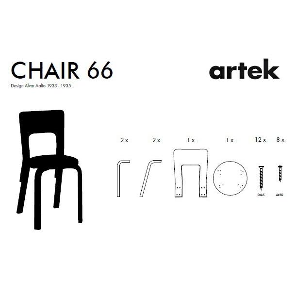 インテリアセンター山田[　ARTEK（アルテック）]　チェア66　CHAIR66　（椅子）　バーチ　家具