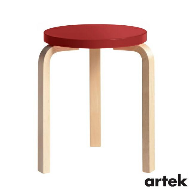 アルテック（Artek） スツール60 3本脚 赤リノリウム artek（アルテック） スツール 60 3本脚 パイミオカラー レッド 赤