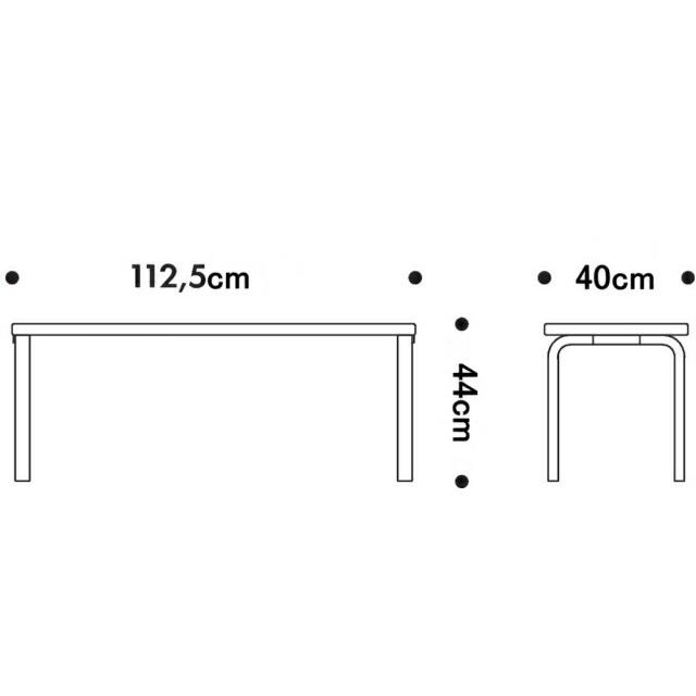 アルテック ベンチ Bench 153A バーチ ナチュラル 家具 木製 北欧 artek シンプル おしゃれ 正規品の画像