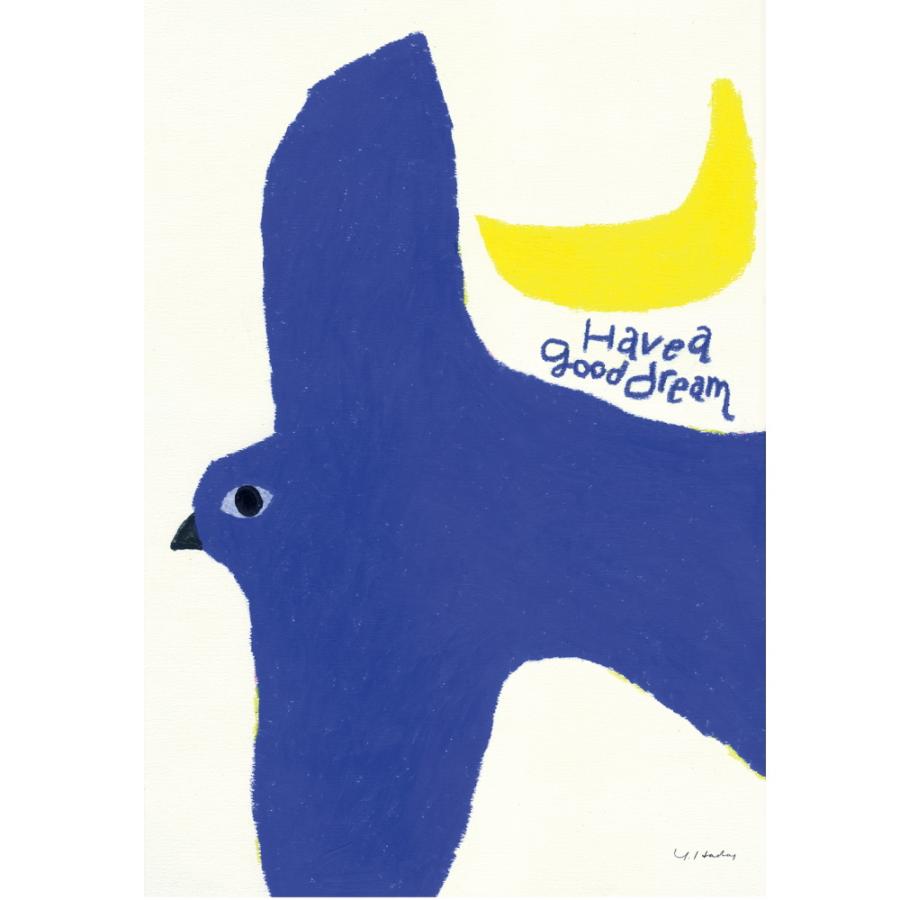 アート ポスター ファインリトルデイ HAVE A GOOD DREAM 50x70 子供部屋 かわいい 青 鳥 インテリア Fine Little Day おしゃれ 北欧_1