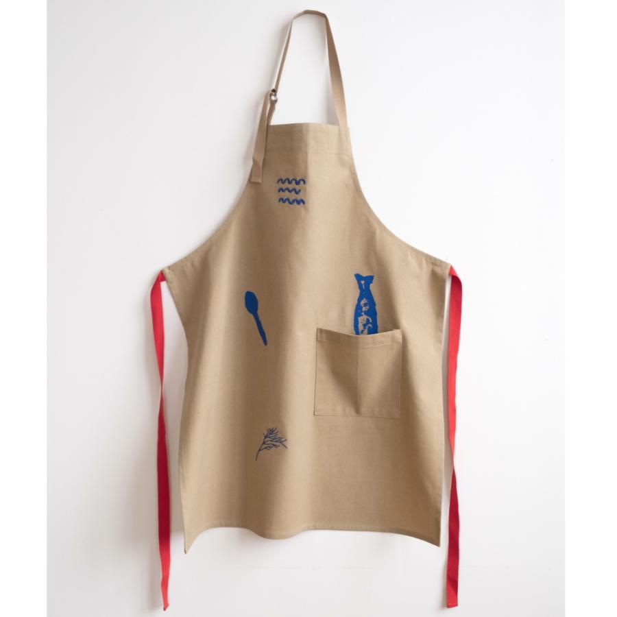 ソルジャーチームロゴショートエプロン　【色:ナチュラル】 ファインリトルデイ エプロン FISH'N' CHEF'S APRON フィッシュン