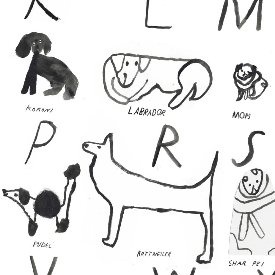 アート ポスター ファインリトルデイ ABC DOGS POSTER 犬 50x70