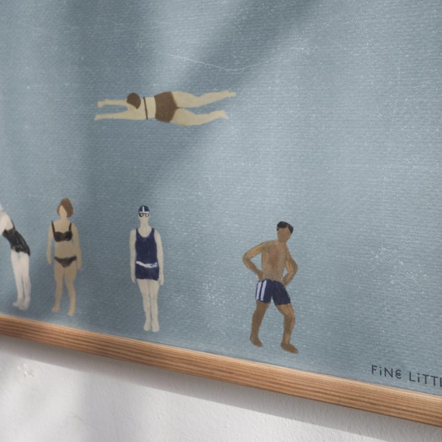 アート ポスター ファインリトルデイ SWIMMERS スイマー ブルー 70X50