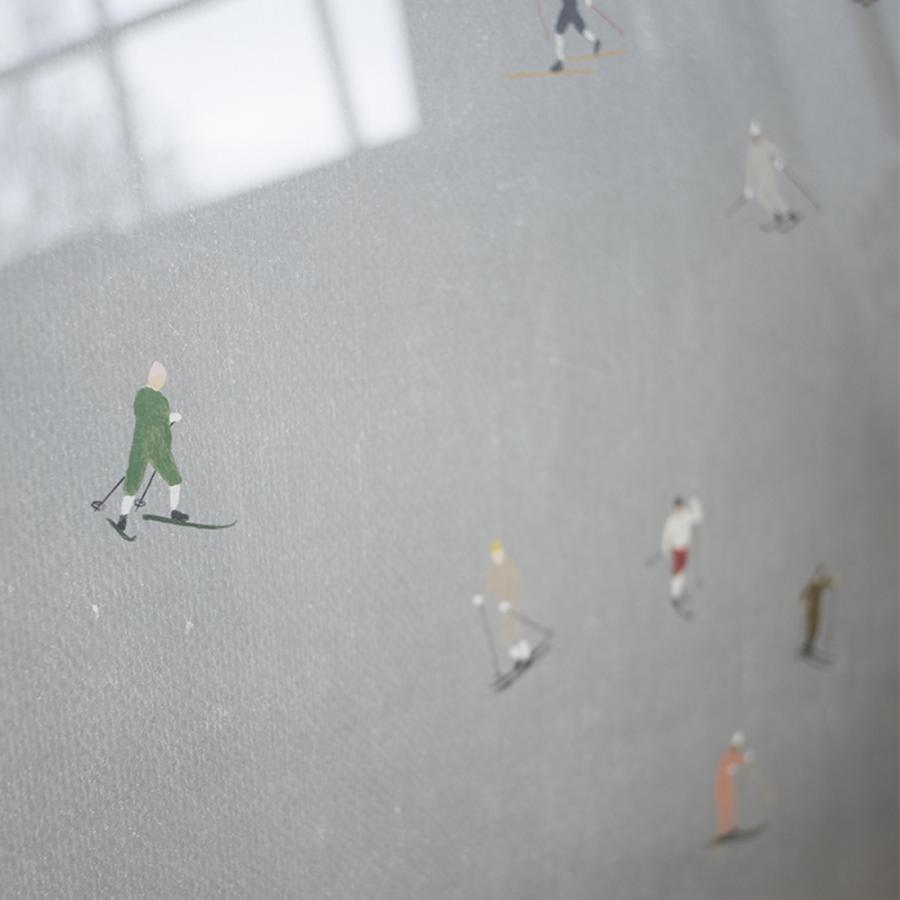 アート ポスター ファインリトルデイ SKIERS スキーヤー スキー グレー
