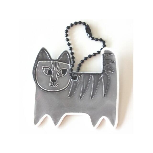 グリミス リフレクター キーホルダー リサラーソン フェリックス 猫 黒 北欧 交通安全 夜間 反射 チャーム 通勤 通学 散歩 ランニング 交通安全 夜間 | Lisa Larson | 01