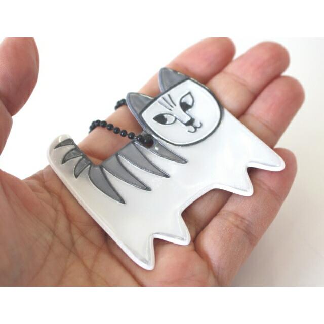 グリミス リフレクター キーホルダー リサラーソン フェリックス 猫 黒 北欧 交通安全 夜間 反射 チャーム 通勤 通学 散歩 ランニング 交通安全 夜間 | Lisa Larson | 04