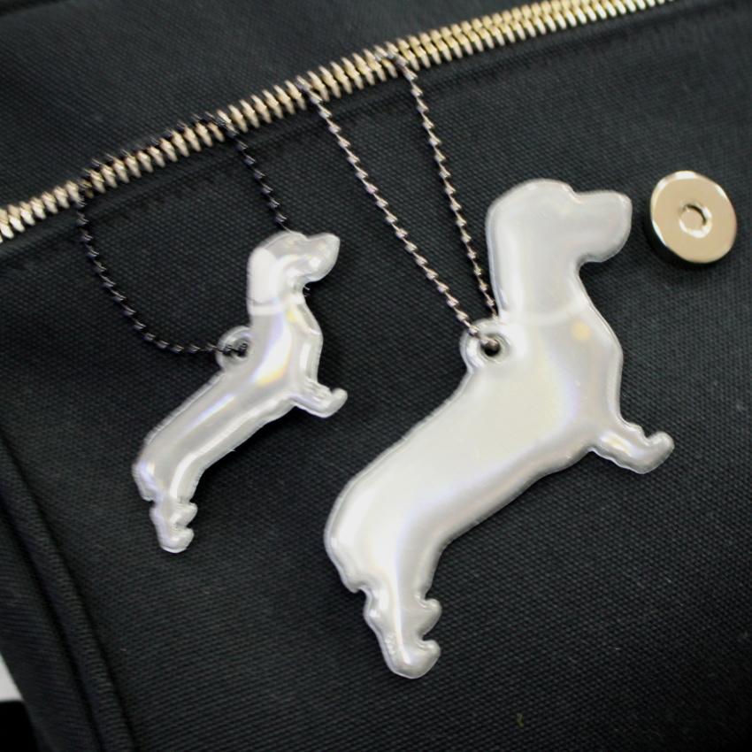 ライフセーバー リフレクター キーホルダー ダックスフンド 親子セット