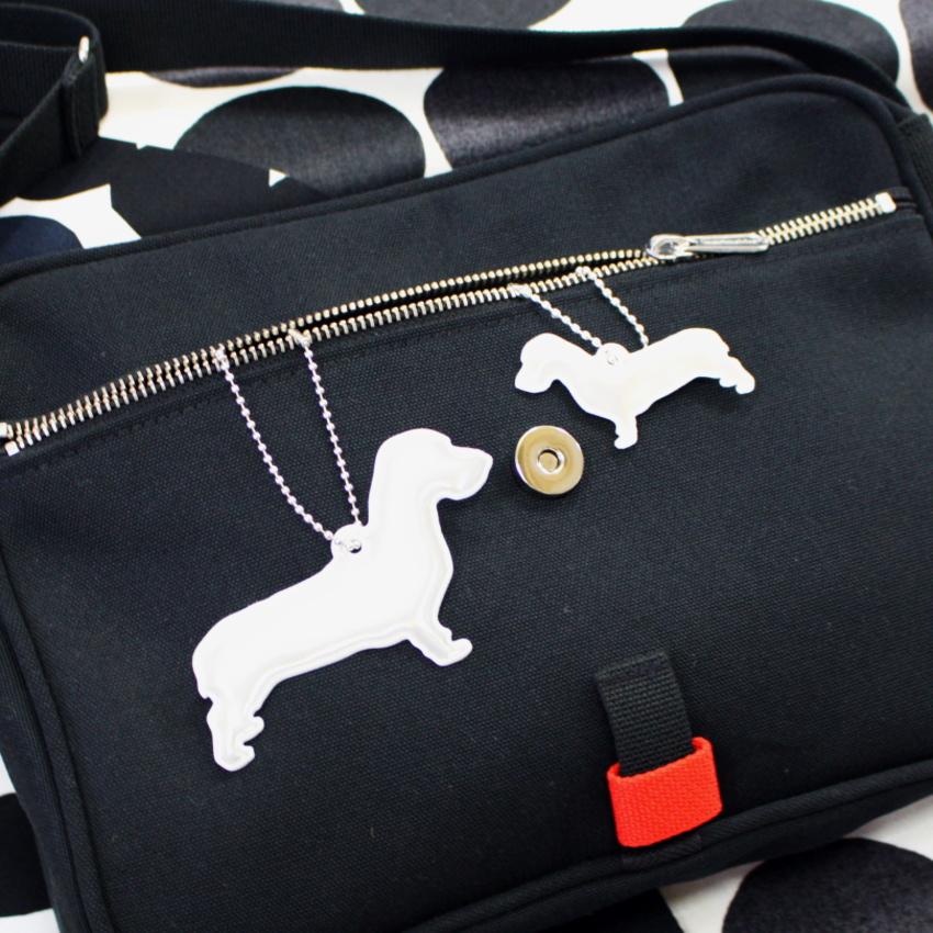 ライフセーバー リフレクター キーホルダー ダックスフンド 親子セット