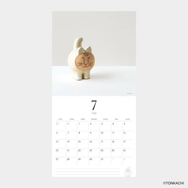 卓上カレンダー Lisa Larson 2025 リサ ラーソン セラミックワークス 壁掛け