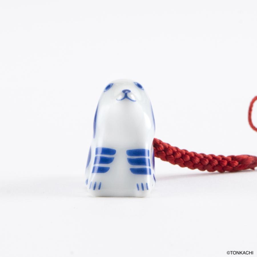 Lisa Larson（リサラーソン） 干支 根付 とりをみるいぬ キーホルダー