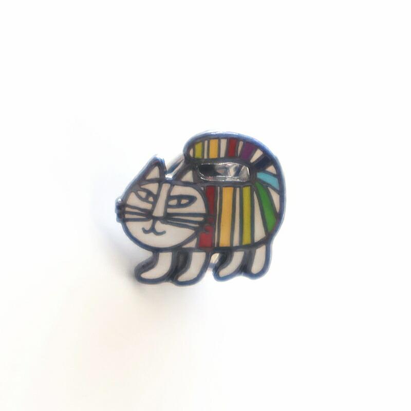 Lisa Larson（リサラーソン） デザイン ピンズ 虹のベイビーマイキー