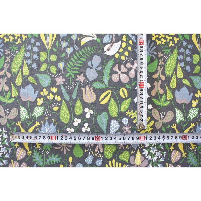 ユンバリ 生地 布 Herbarium ハーバリウム グレー Ljungbergs 北欧  