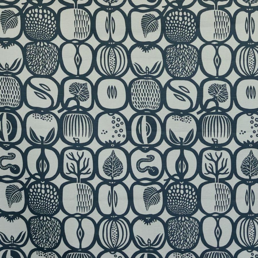 ユンバリ 生地 布 Fruktlada フルーツボックス グレー 10cm単位 切売 Ljungbergs 北欧 スティグ リンドベリ | 