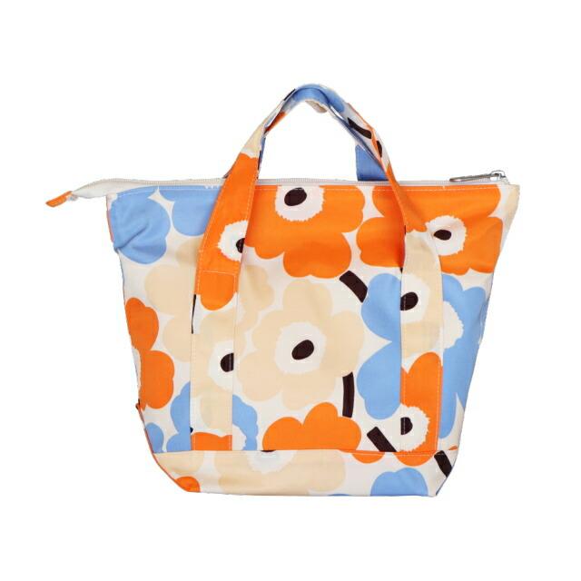 マリメッコ ミニウニッコ Kampsu コスメティックバッグ オレンジ ブルー ポーチ 化粧ポーチ 軽量 内ポケット 北欧 ギフト おしゃれ | marimekko | 01