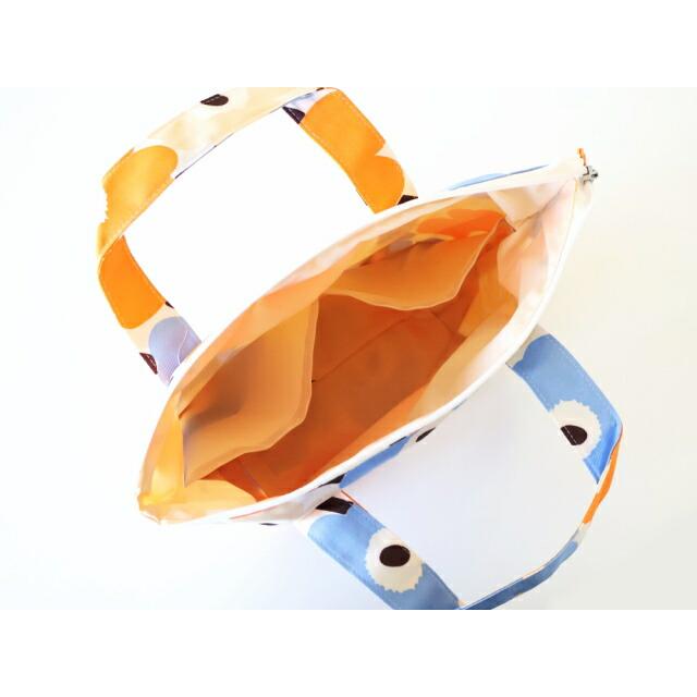 マリメッコ ミニウニッコ Kampsu コスメティックバッグ オレンジ ブルー ポーチ 化粧ポーチ 軽量 内ポケット 北欧 ギフト おしゃれ | marimekko | 05