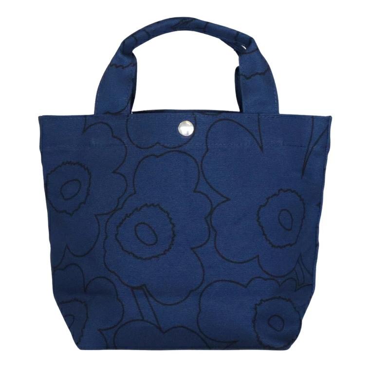 マリメッコ トートバッグ ピィイルト ウニッコ ブルー 紺 marimekko Lunchbag Piirto Unikko 北欧 ギフト おしゃれ | marimekko | 01