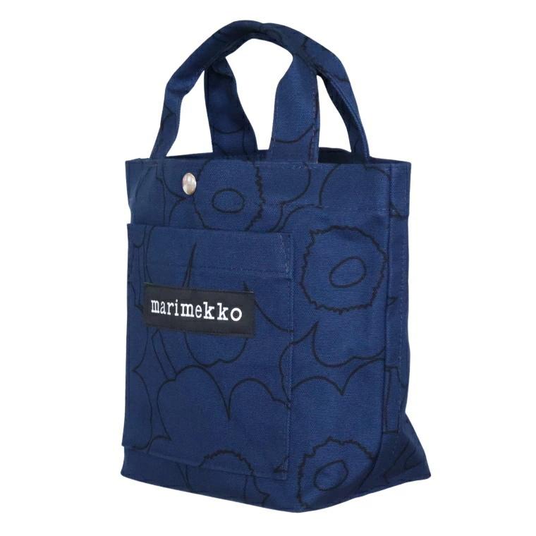 マリメッコ トートバッグ ピィイルト ウニッコ ブルー 紺 marimekko Lunchbag Piirto Unikko 北欧 ギフト おしゃれ | marimekko | 02