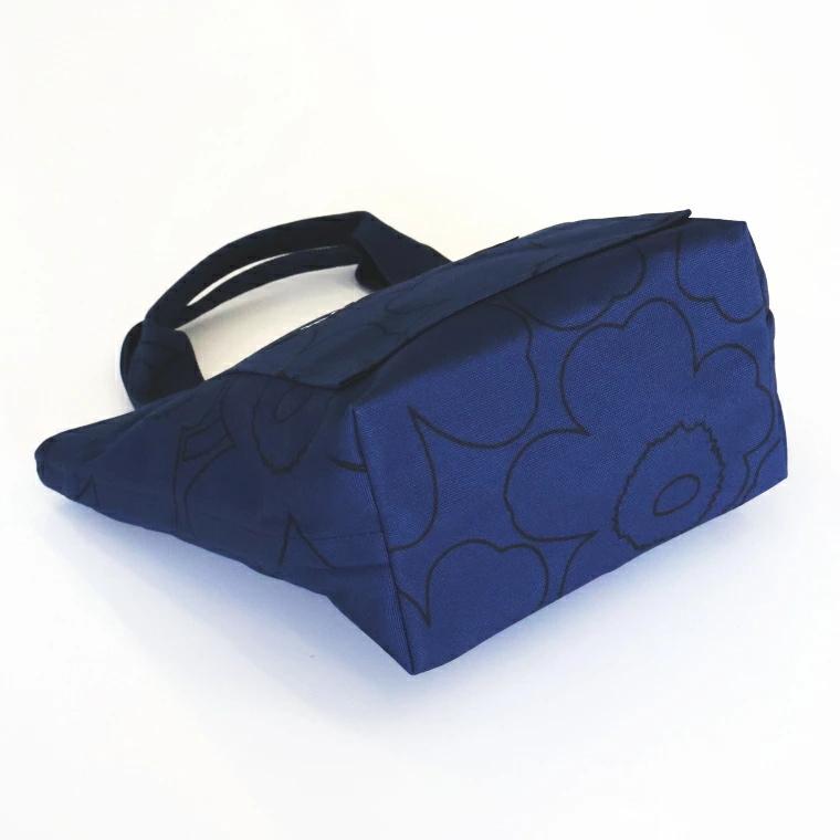 マリメッコ トートバッグ ピィイルト ウニッコ ブルー 紺 marimekko Lunchbag Piirto Unikko 北欧 ギフト おしゃれ | marimekko | 07