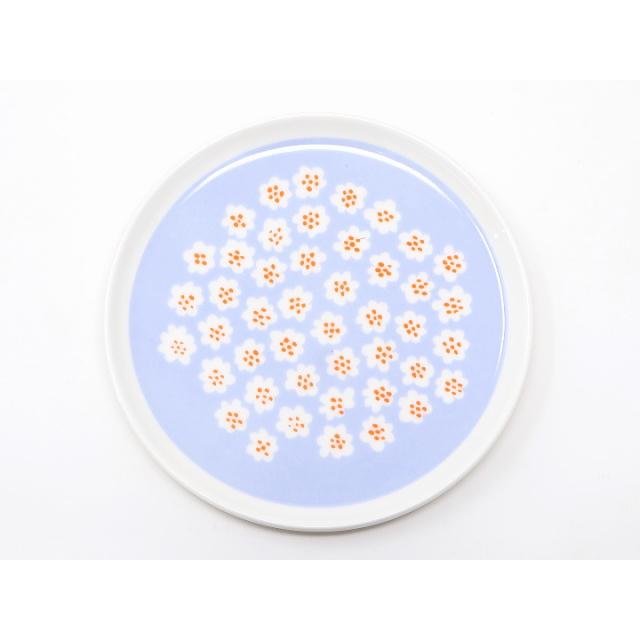 marimekko マリメッコ 丸皿小 13.5cm プケッティ ライトブルー marimekko マリメッコ 丸皿小 13.5cm プケッティ ライトブルー