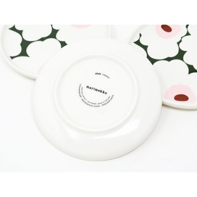 本日限定価格 新品、未使用 マリメッコ日本限定品 ウニッコ皿 2枚セット marimekko（マリメッコ） プレート 皿 Unikko shape ウニッコ ガラス