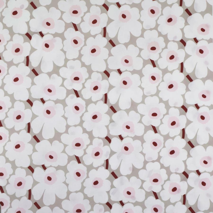 marimekko マリメッコ 生地 ミニウニッコ グレー 白 ホワイト No