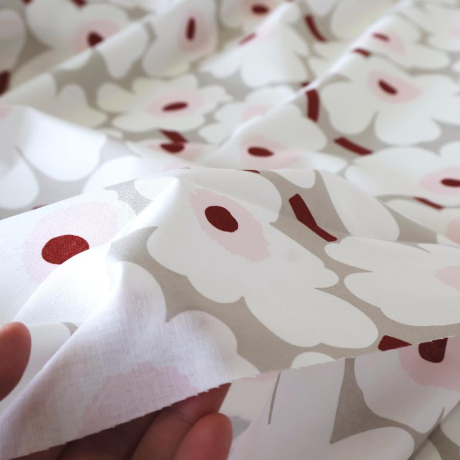 marimekko（マリメッコ） 生地 ミニウニッコ グレー 白 ホワイト No