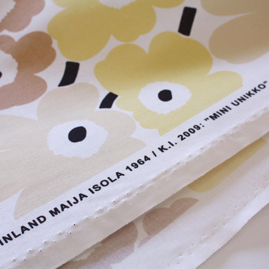 marimekko マリメッコ 生地 ミニウニッコ ベージュ イエロー marimekko マリメッコ 生地 ミニウニッコ ベージュ イエロー