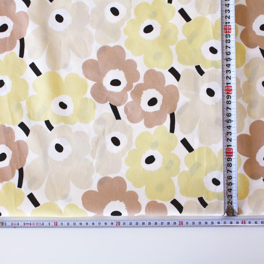 marimekko マリメッコ 生地 ミニウニッコ ベージュ イエロー marimekko マリメッコ 生地 ミニウニッコ ベージュ イエロー