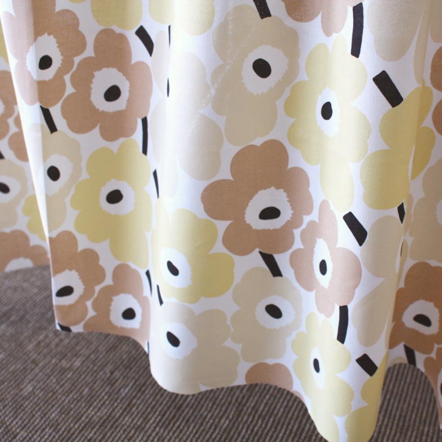 marimekko マリメッコ 生地 ミニウニッコ ベージュ イエロー marimekko マリメッコ 生地 ミニウニッコ ベージュ イエロー
