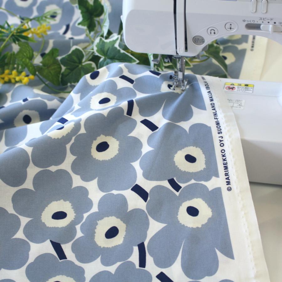 マリメッコ 生地 ミニウニッコ グレー 10cm単位 切り売り MINI UNIKKO 花柄 No.598 2024 新作 日本限定 marimekko 北欧｜icenter｜08