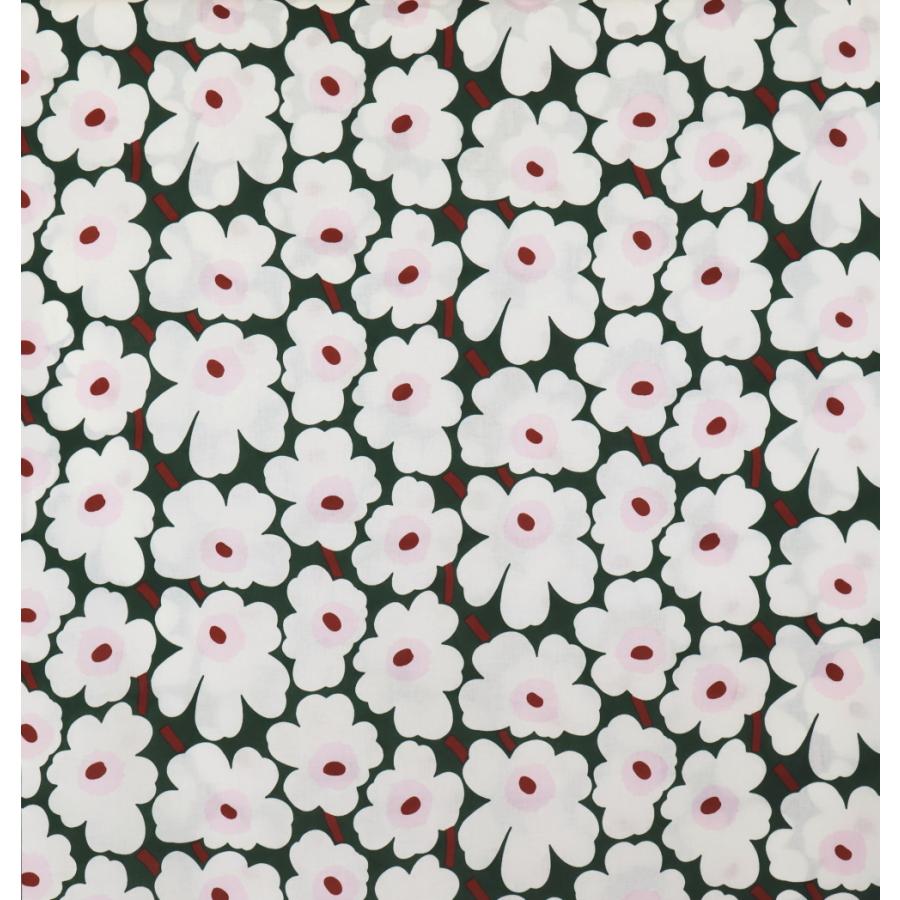 marimekko マリメッコ 生地 ミニウニッコ ダークグリーン ピンク marimekko マリメッコ 生地 ミニウニッコ ダークグリーン ピンク