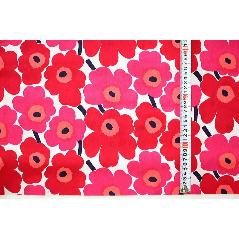marimekko マリメッコ 生地 ミニウニッコ 赤 レッド 10cm単位 marimekko マリメッコ 生地 ミニウニッコ 赤 レッド 10cm単位