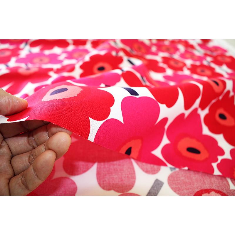 marimekko マリメッコ 生地 ミニウニッコ 赤 レッド 10cm単位 marimekko マリメッコ 生地 ミニウニッコ 赤 レッド 10cm単位