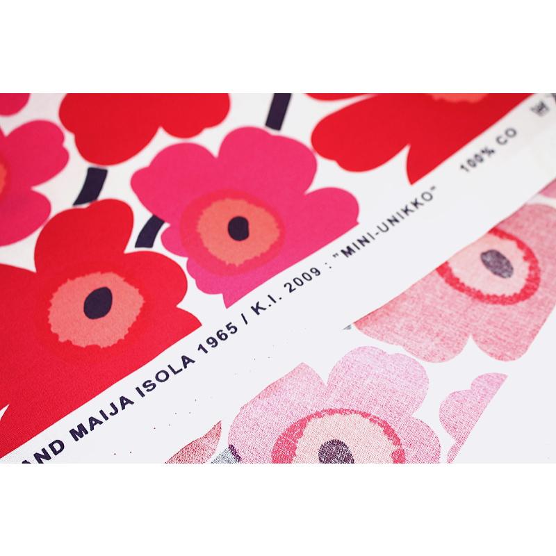 marimekko マリメッコ 生地 ミニウニッコ 赤 レッド 10cm単位 marimekko マリメッコ 生地 ミニウニッコ 赤 レッド 10cm単位