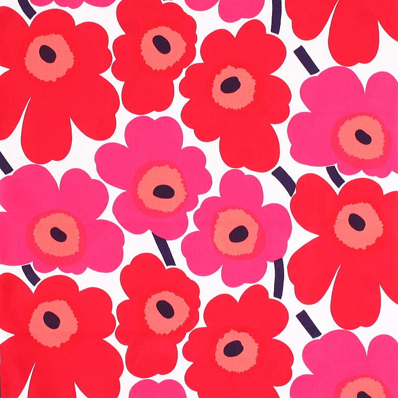 marimekko マリメッコ 生地 ピエニウニッコ 赤 青 10cm単位 marimekko マリメッコ 生地 ピエニウニッコ 赤 青 10cm単位