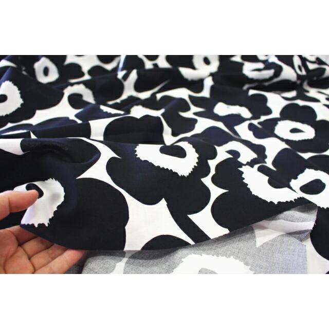 marimekko（マリメッコ） 生地 ピエニ ウニッコ 黒 ブラック 巾145cm