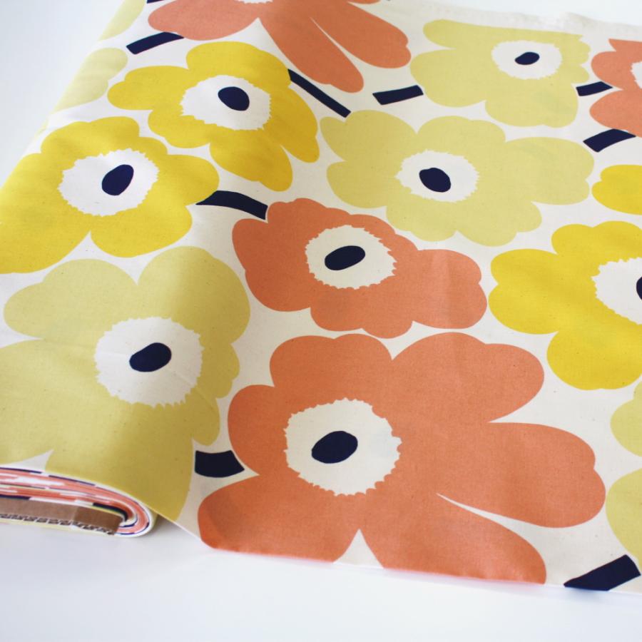 marimekko マリメッコ 生地 ピエニウニッコ イエロー ピーチ marimekko マリメッコ 生地 ピエニウニッコ イエロー ピーチ