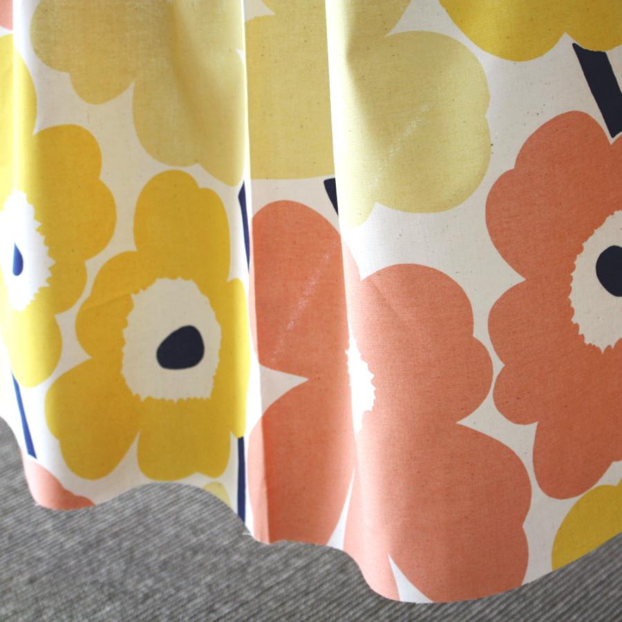 marimekko マリメッコ 生地 ピエニウニッコ イエロー ピーチ marimekko マリメッコ 生地 ピエニウニッコ イエロー ピーチ
