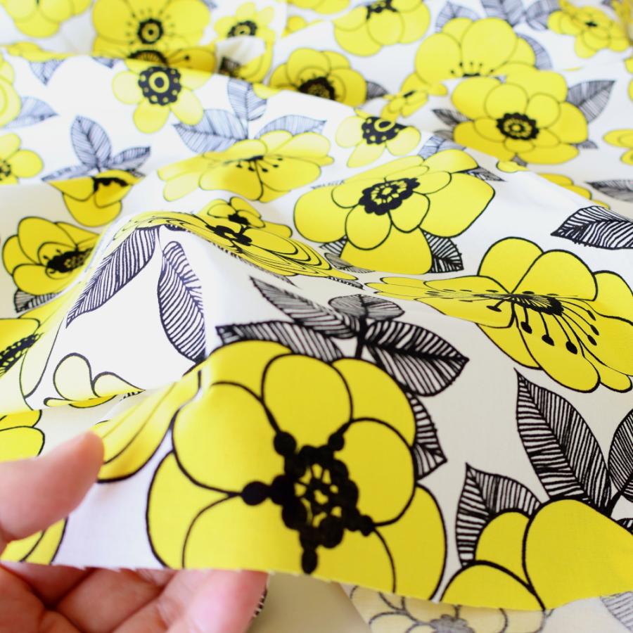 marimekko マリメッコ 生地 ケスティト イエロー 黄色 10cm単位 marimekko マリメッコ 生地 ケスティト イエロー 黄色 10cm単位