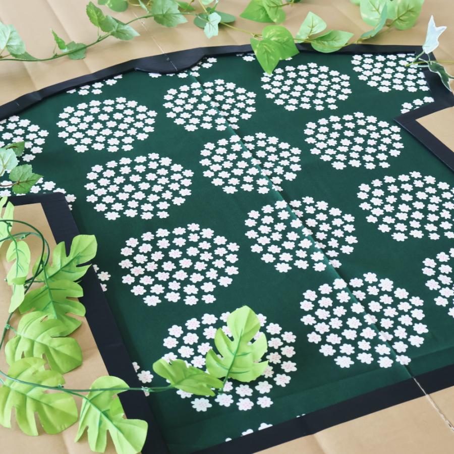 marimekko マリメッコ 生地 プケッティ ダークグリーン ピンク