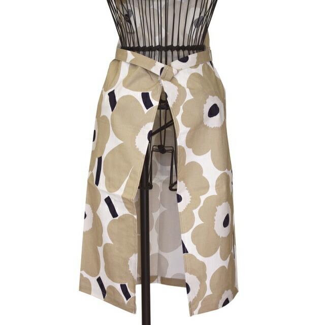 marimekko マリメッコ エプロン ウニッコ ベージュ No.185