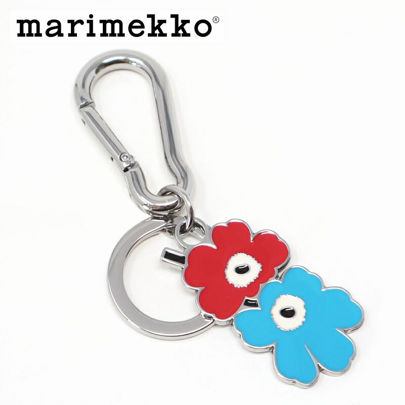 marimekko マリメッコ キーチェーン ウニッコ ターコイズ レッド