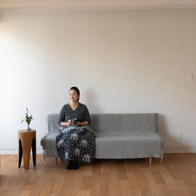 KLIPPAN ブランケット ウール ミニ 小さめ クリッパン 65X90 BIRDS IN