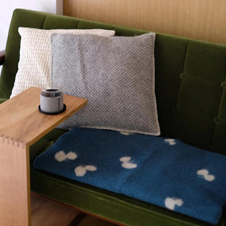 KLIPPAN ブランケット ミニ ウール ちょうちょ CHOUCHO ブルーグリーン